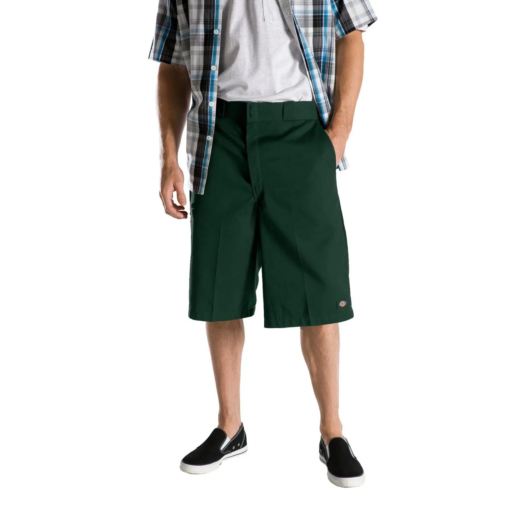 Dickies Men's 42283 13" Work Shorts, Casual Loose-Fitting Twill Blend with Multi-Pockets and Tunnel Belt Loops, Wrinkle Resistant, Stain-Release, Menswear, Stain Resist, Knee Length, Plain
