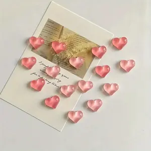 Heart Shaped Magnetic Fridge Magnet, 10pcs/set Cute Magnetic Fridge Sticker, Magnetic Decoration for Home Kitchen Office