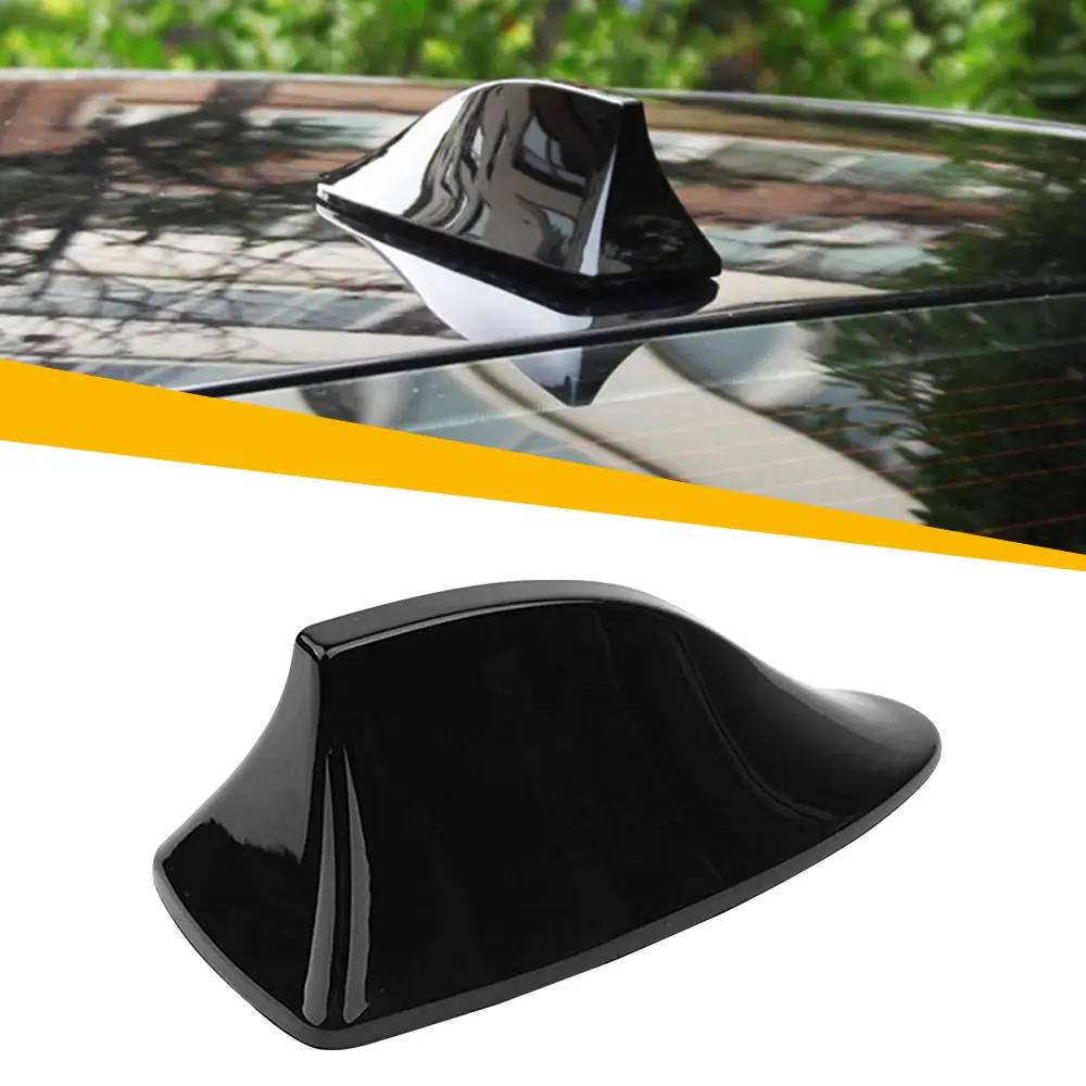 OXILAM Universal Black Shark Fin Car Roof Antenna Radio FM/AM Signal Aerial  Replacement
