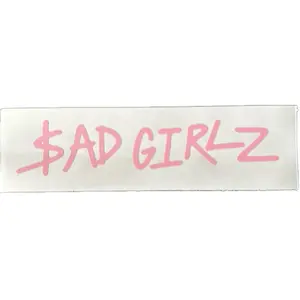 Sad Girl Decal Decor Decorative Ornaments Stickers White