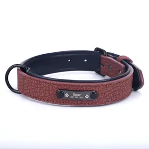 SPS Custom Engraved Leather Dog Collar