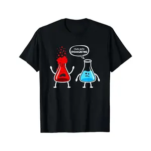 Cozy Overreacting Funny Chemistry Nerd Men Casual Tops Shirt T Shirts Mens Clothes Trend FunnyTee GraphicTee