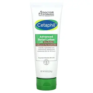 Cetaphil Advanced Relief Lotion with Shea Butter, Fragrance Free, 8 oz (226 g)
