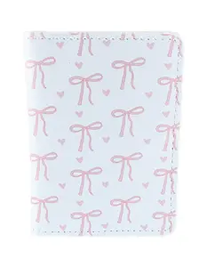 Cardholder Wallet: Bows in Pink Blush