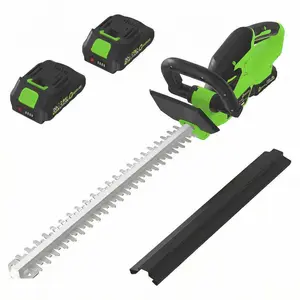 【GARVEE】Powerful 20V Electric Hedge Trimmer - 22.4" Cutting Blade, 2 Pack 2.0Ah Batteries, Lightweight Handheld Shrub Trimmer for Garden & Yard Maintenance