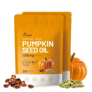 Natural Pumpkin Seed Oil & Saw Palmetto Softgels 3000mg High Content Plant Esters 300 Capsules Supplement for Hair and Prostate Support Cold Pressed Non-GMO Healthcare Formula