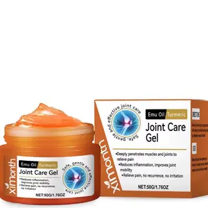 Ximonth Professional Emu Oil & Turmeric Joint Gel - 2X Strength for Back Neck Hands Knee Support Fast Absorbing Non Greasy Formula for Relaxing Joints 1 Pack