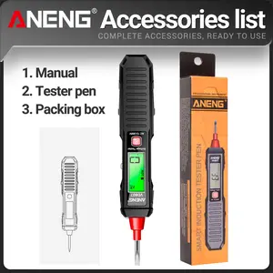 ANENG VD807 Non-Contact Voltage Tester Pen, Smart NCV Induction Tester with LCD Screen, Flashlight, AC Voltage Testing, Breakpoint Detection for Electricians, Father's Day Gift