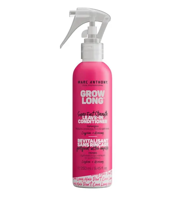 Marc Anthony Grow Long, Detangling Leave-In Hair Conditioner Spray | Anti-Frizz Anti-Breakage Hair Care for Dry Damaged Hair & Split Ends - Biotin, Vitamin E, Caffeine & Ginseng - Sulfate Free