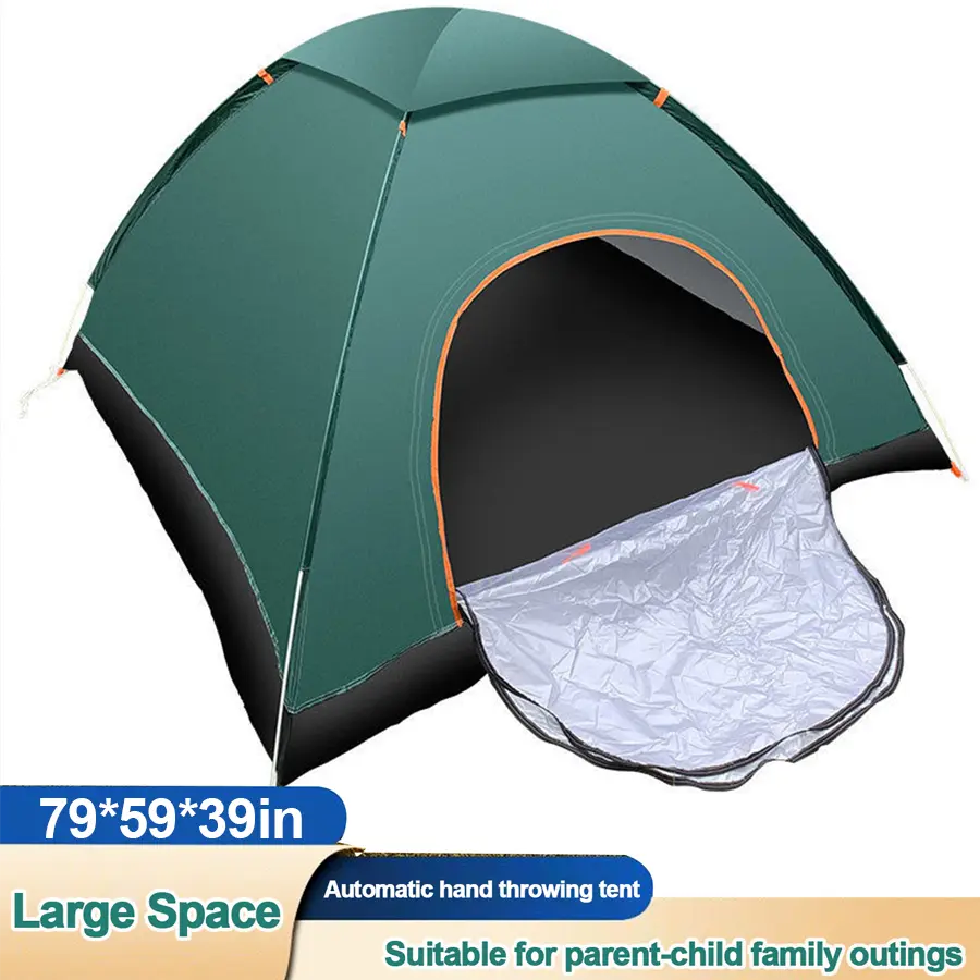 2-3 Person Pop-Up Tent – Double-Door, Waterproof & Windproof, Lightweight with Carry Bag for Camping, Hiking & Beach