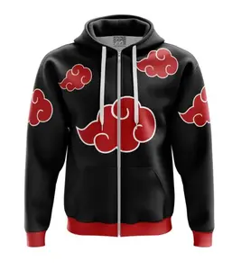 Akatsuki Streetwear Zip Hoodie Jacket, Anime fan Zip up hoodie, Perfect for Fall & Winter with Fitted Design #anime  #hoodie #jacket #menwear