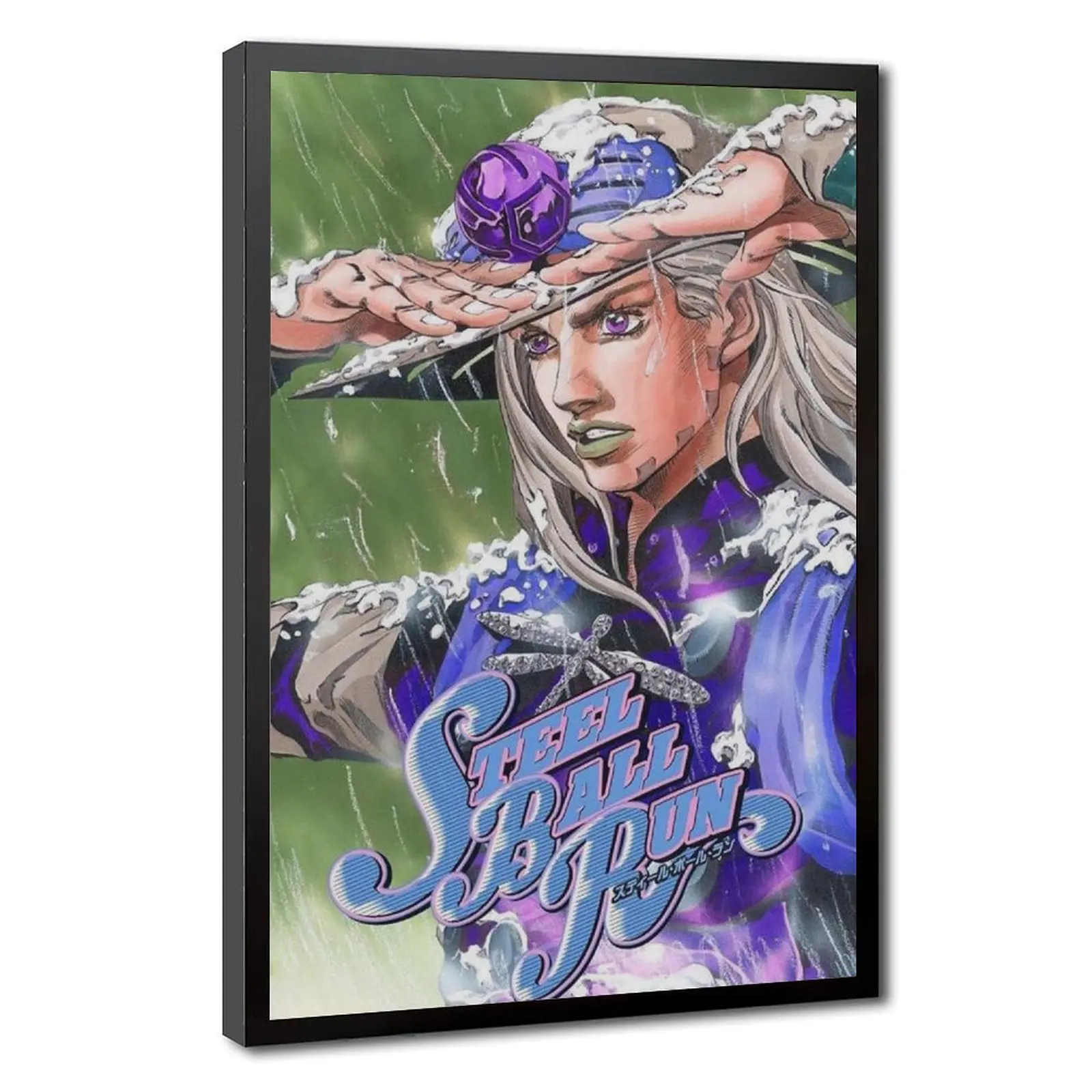 Artistic "JoJo's Bizarre Adventure" Steel Ball Run Julius Caesar Zeppeli Wall Poster, Water-Resistant Anime-Manga Room Decor for Home Supplies