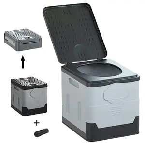 Portable Toilet for Camping, Outdoor Waterproof Travel Folding Toilet，Camping Potty for Home/Camping/Boat/Hiking/Long Trips/Beach Use Sissinoceros