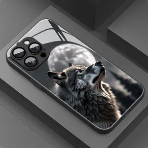 Phone case: Creative Lone Wolf Design Case for iPhone 17 16 15 14 13 12 11 PRO MAX PLUS,AIR – Stylish, Anti-Stain Tempered Glass Phone Cover,The perfect gift for the holidays, for friends and family.