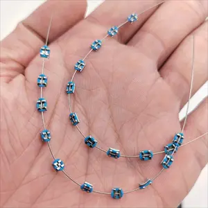 Temporary braces 2pcs Stainless Steel Temporary Teeth Decoration Set for Performance, Role Playing Masks Ornaments Orange stylish metal