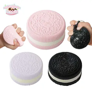 [WenQing Taba Squishy] Handmade Taba Squishy Toys/Tricolor Squishy Cookies Full silicone reborn squishy, fidget toys, Taba Squishy, Tricolor Squishy Cookies (200g), Gifts for Girls and Boys