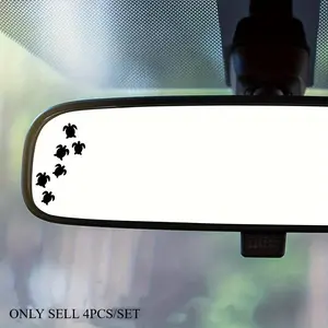 1SET  Fits commute car interior rearview mirrors, during morning rush traffic, this turtle line sticker eases commute dullness, letting ordinary cars show “yearn for ocean healing” attitude, a low-key cute-showing decal for daily trips Car Stickers