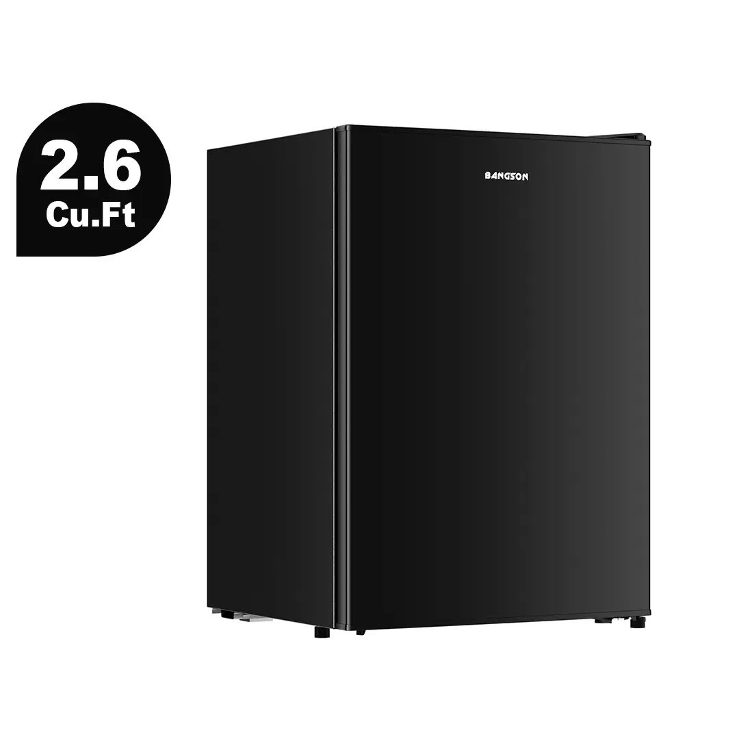 BANGSON 2.6 Cu.ft Under‑Desk Mini Fridge with Separate Freezer, Compact Beverage Cooler Custom‑Fitted for Standard Desk Heights, Energy‑Efficient, Low‑Noise, Adjustable Thermostat, Single‑Door Small Refrigerator for Office Bedroom Dorm tiktokshopbacktosch
