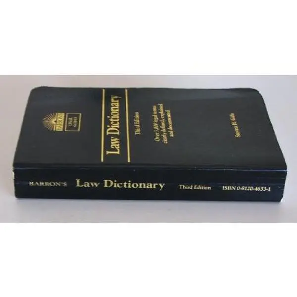 USED Book - Law Dictionary (Barron's Legal Guides) by Steven Gifis (Paperback) - english