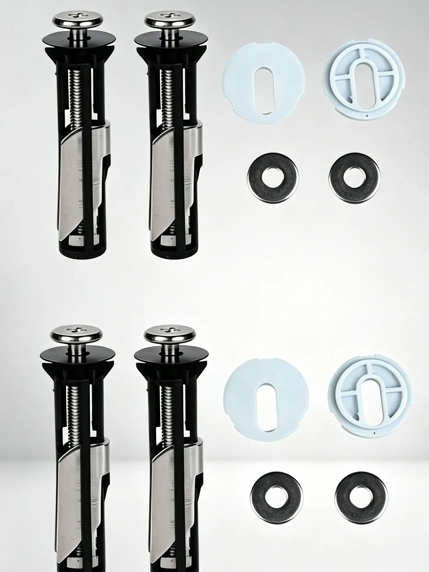 Standard Size Plastic Toilet Seat Replacement Screw Hardware Kit - Toilet Parts Bolt Set with Quick-Release Design, Easy Install, Necessary Parts for Home Users' Bathroom Lid Maintenance Fixes