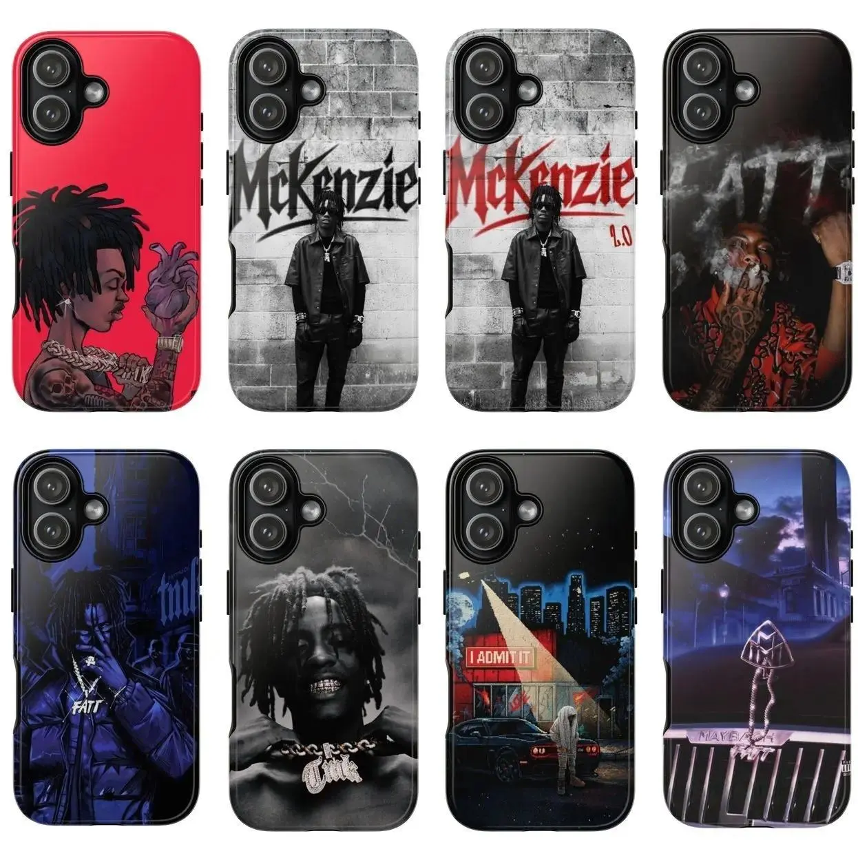 FattMack Untreated Trauma, Album Rap Art Album Phone Cases For iPhone 17 16 15 14 13 12 Promax Pro Plus, Double-layer hard shell protection,best Gift