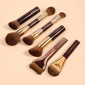 Maange 6 Piece Makeup Brush Set with Foundation Brush, Blush Brush, Powder Brush, Blending Brush, Professional Cosmetic Brushes for Women, Face Makeup Brushes, Makeup Brush Kit