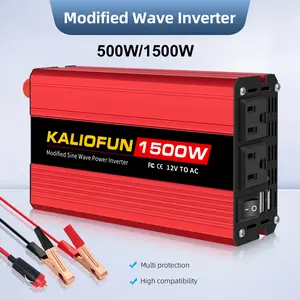 A must-have for camping! Modified sine wave inverter 1500/2000/2500/3000W, DC 12V to AC 110V,  mobile phone/computer/car refrigerator is ready to charge, say goodbye to the anxiety of power outage, and more assured when using electricity