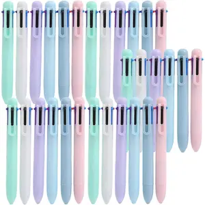Multicolor Pen - 30 Pack 0.5mm 6-in-1 Retractable Ballpoint Pens for Office School Supplies Students