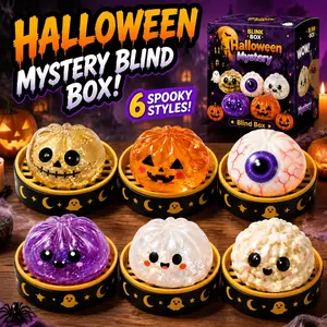 Halloween Ghost Maltose Squishy Toy Set | Stress Relief Squeeze Fidget Toys Spooky Sensory Gift Pack for Kids Adults Party Favors
