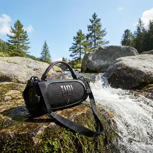 [Only Case]Charge 6 Speaker Case Black Soft Silicone Protective Cover with Adjustable Shoulder Strap Waterproof Shockproof Drop Resistant for Portable Bluetooth Speaker