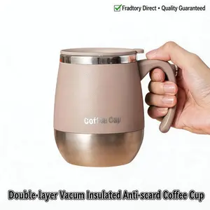 1 Pack 16.91oz Double Wall Stainless Steel Coffee Cup With Sealed Lid Anti-slip Anti-fall Portable Design Insulated Home Office Outdoor Camping Car Travel Tumbler