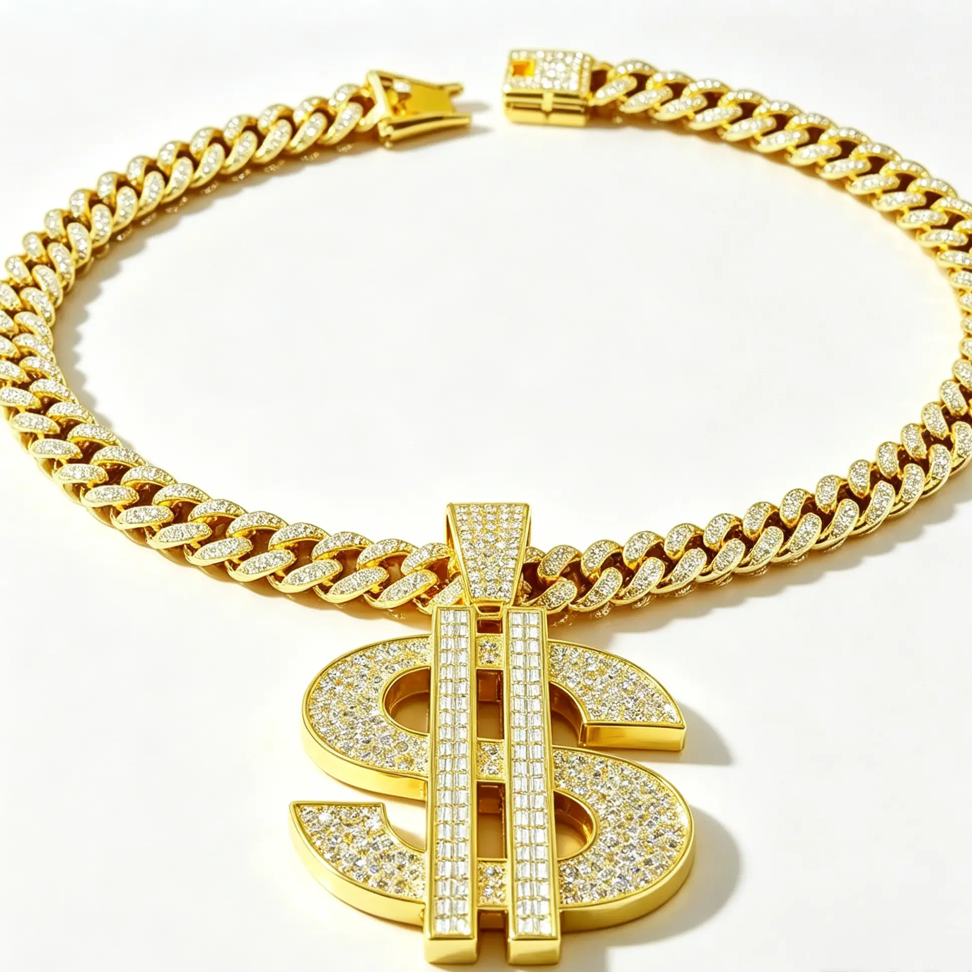 Vintage Dollar Sign Pendant Necklace