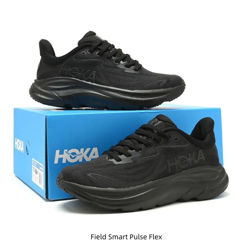 New Unworn Black Mesh & Foam Low-Top Running Shoes with Box – Lightweight Cushioned Sole, Breathable Upper, Casual Sport Sneakers for Men & Women