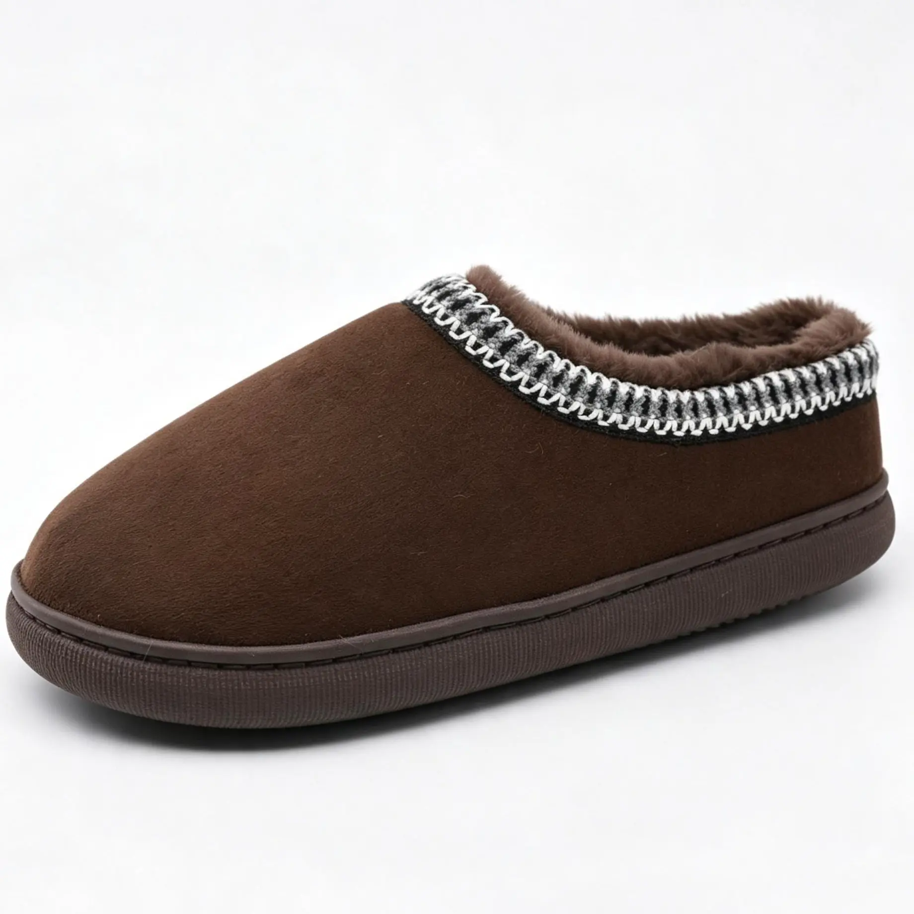 Mens Slippers Slip On Indoor Outdoor House Slippers with Memory Foam
