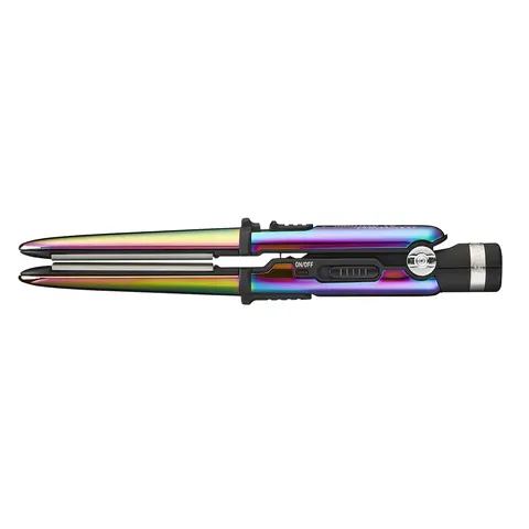 BaBylissPRO Lightweight Nano Titanium Hair Straightening Iron - Mini Iridescent Prima2000 Durable Stainless Steel Tool, Smooth Frizz-Taming Compact On-The-Go Fast Touch-Up (Model BNTBRB2000UC) with Color-Shifting Finish