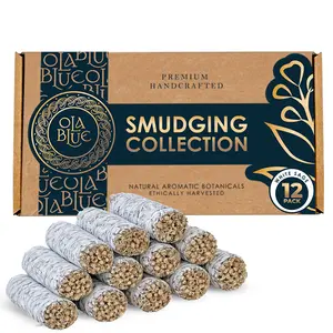 White Sage Smudge Sticks 12 Pack – Premium 4" California Sage Bundles for House Cleansing, Meditation & Energy Clearing