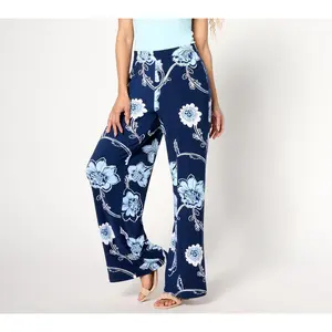 Dennis Basso Regular Printed Italia Knit Wide-Leg Pants