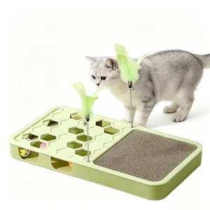 New Cat Play Toy, Interactive Cat Puzzle Disc, Self-Amusement Stacking Stick, Ideal for All Cats, Perfect for Entertainment & Enrichment