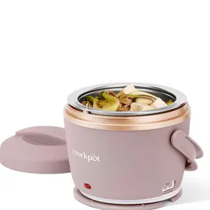 Crock Pot 20 Ounce Electric Lunch Box Portable Food Warmer Blush Pink Perfect for Travel Car On the Go Spill Free Dishwasher Safe
