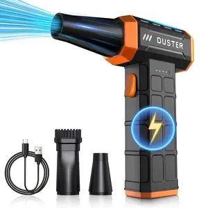 Compressed Air Dust Blaster, 150000 Rpm High-Power Electric Blow Brush, Three-Speed Adjustable Mini Fan, Quick Charge, Ideal for PC, Keyboard, Home, Outdoor, Car