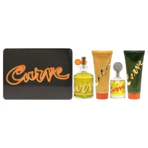 Curve by Liz Claiborne for Men - 4 Pc Gift Set 4.2oz EDC Spray, 0.25oz EDC Splash, 3.4oz After Shave
