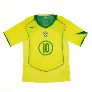 Nike Total 90 Brazil Ronaldinho 2004 Reissue Jersey Opti Yellow/Apple Green (men) by StockX