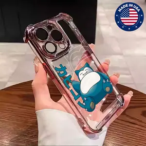 Pokémon Snorlax Aesthetic Design Pattern Casing For iphone 16 15 14 13 12 Plus Pro Max Flaunt Mobile Phone Case Soft Silicon TPU anti-drop Drop Protection Shockproof Protector Vintage unique Fashion Trend Anti-scratch Stylish Smartphone Cove