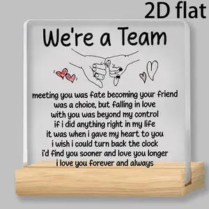 Acrylic Desktop Award Plaque for Couples, Unique Anniversary & Valentine's Day Gift, Elegant Home Decor Accessory, Ideal for Celebrations, Acrylic Desktop Decoration