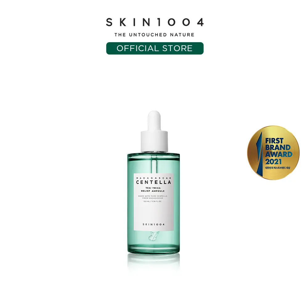 [SKIN1004 Official Shop] Tea-Trica Relief Ampoule 3.38 fl oz. (100ml) - Acne Care Serum, Soothing Hydration for Sensitive and Acne Prone Skin