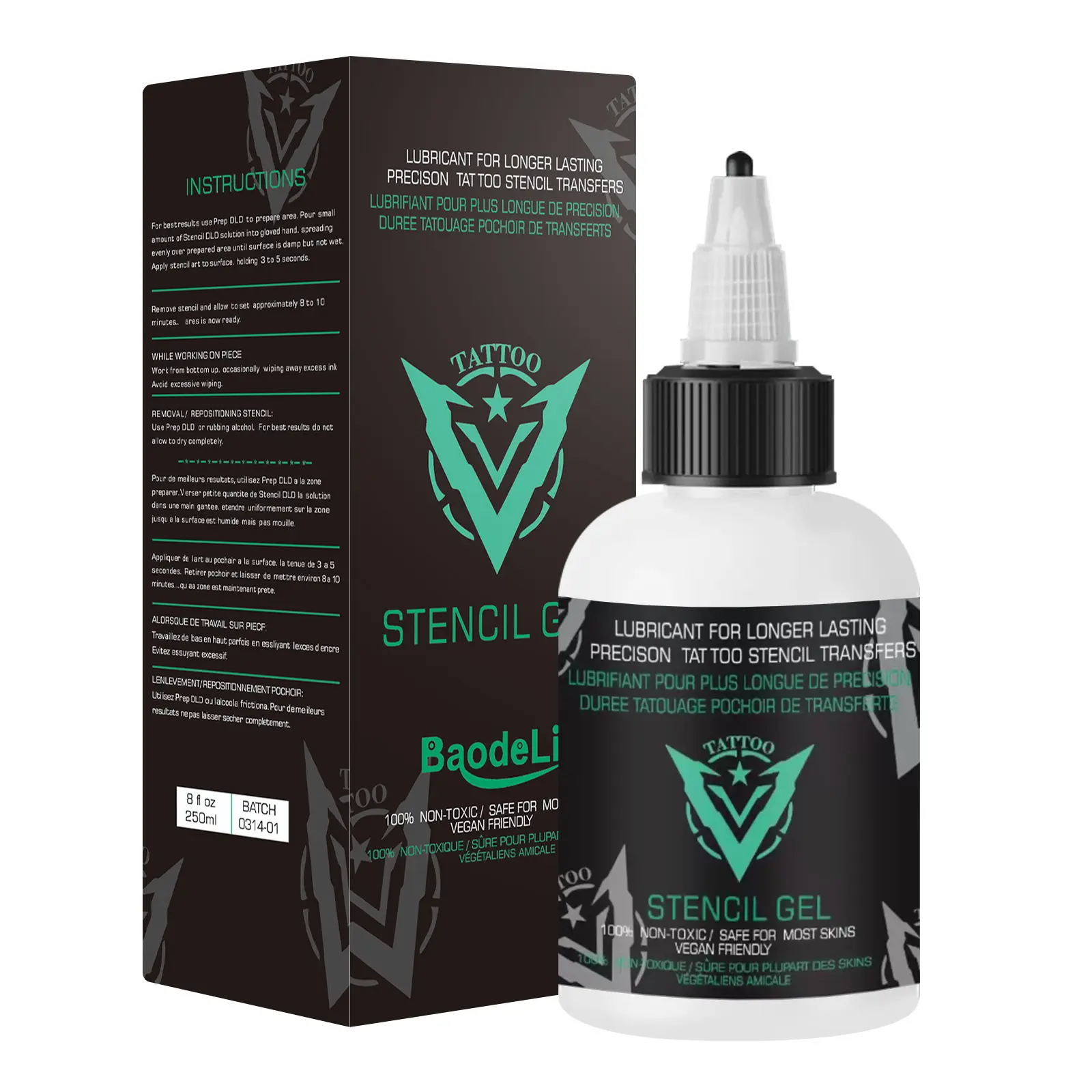 BadeLi Tattoo Stencil Transfer Gel - Clear & Long Lasting 4 Fl Oz Primer Stuff for Precision Transfers - Ideal for Tattoo Enthusiasts - Cosmetic