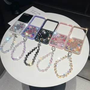 Double-Sided Diamond Fish Flip Phone Case, Full Coverage Protection for Samsung Zflip3/4/5/6/7, Stylish and Durable Mobile Cover