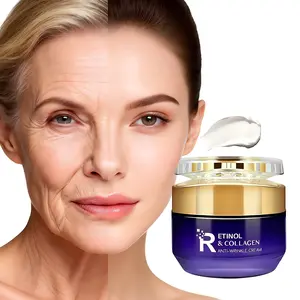 Retinol Face Cream, Anti-Wrinkle Collagen Moisturizer, Rich in Ceramides and Vitamin E, Deeply Nourishes and Hydrates, Fights Fine Lines