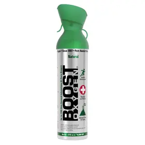 Boost Oxygen Natural Portable Supplemental Oxygen Canister for Athletes & High Altitude Use 95% Pure Concentrated Oxygen