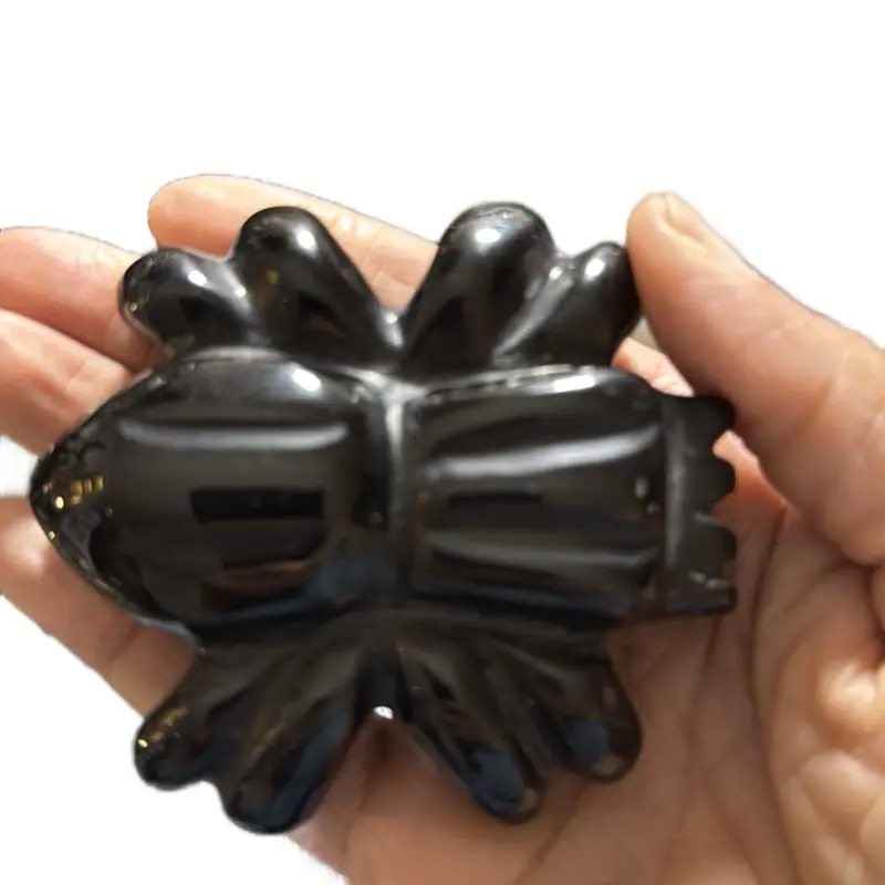Spider Black Obsidian Natural Gemstone Healing & Meditation Tool Genuine Properties Versatile Crystal Home Decor Accurate Energy Healing Vibe Fast Shipping Sale